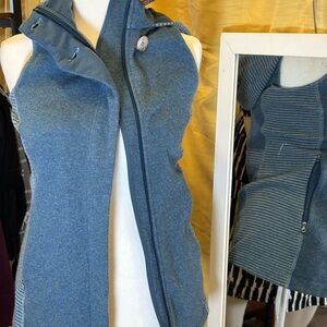 Stylish Blue Women's Cowl Neck Sweater Vest